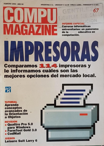 Revista Compumagazine Año 7 N°67 1994