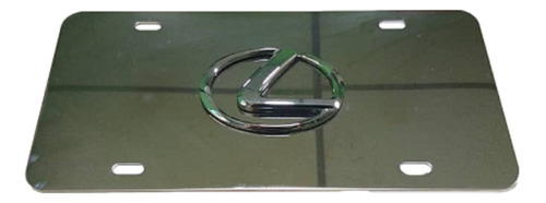 Marco De Placa Cromado Para Lexus Logo Dorado O Plata