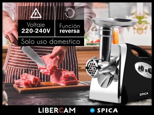 Imagen 5 de 10 de Picadora De Carne Eléctrica Moledora Spica S-20 Embutidora