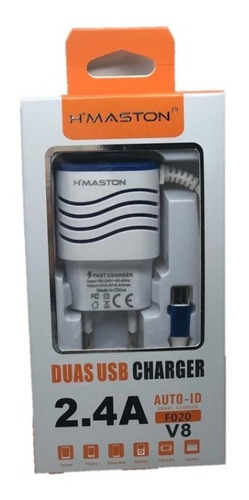 Carregador H'maston 2.4a F020 Duas Usb Charger