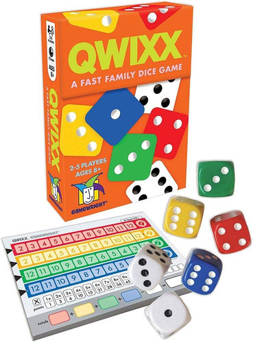 Gameright Qwixx - Um jogo de dados familiar rápido e multifuncional