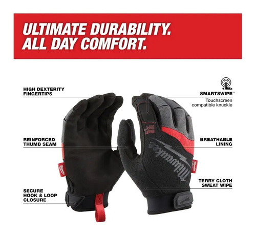 Milwaukee Guantes De Trabajo Performance Smartswipe Fingerti