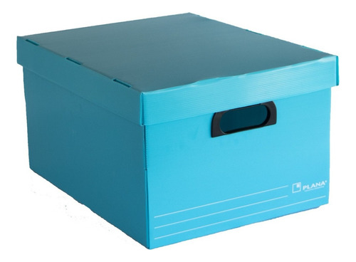 Caja Plástica Con Tapa 45.5 X 35.5 X 25.5 Cm Color Turquesa