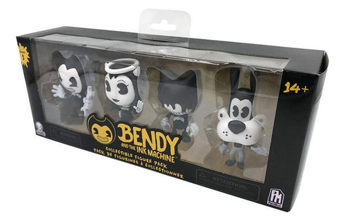 D Bendy Y La Máquina De La Máquina De Tinta 1 Con 4 Figuras