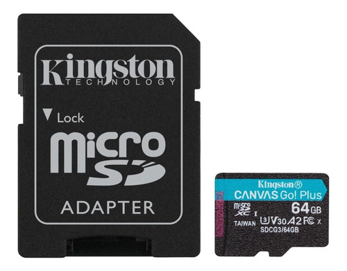 Cartão Memória Micro Sd Kingston 64gb 4k Gopro 170mbps V30