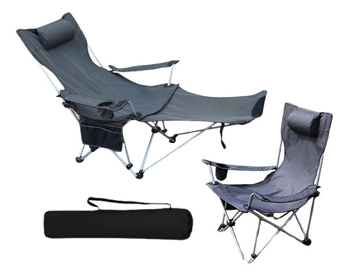 Silla Plegable Playa Camping Con Reposapies Reposera