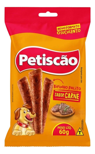 Petisco Bifinho Para Cães Petiscão  Carne 60 Gramas Macio