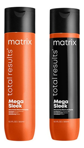 Shampoo + Enjuegue Profesional  Mega Sleek Matrix X 300ml
