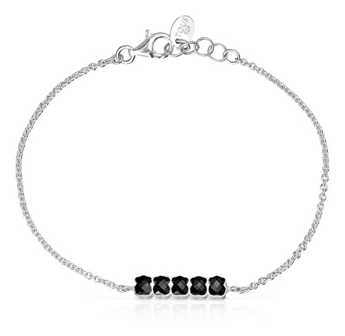 Pulsera Mini Onix De Plata Con Ónix Tous