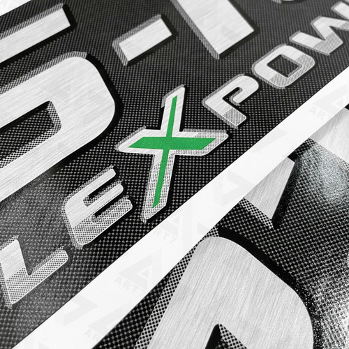Kit Adesivo S10 S-10 Flexpower Verde + Faixa Chevrolet Prata