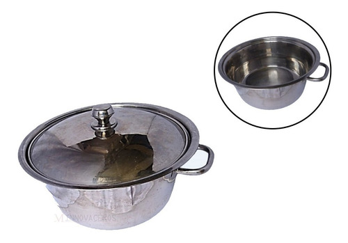 Imagen 1 de 2 de Olla En Acero Inoxidable 304 Con Tapa Calibre 16 Innovaceros