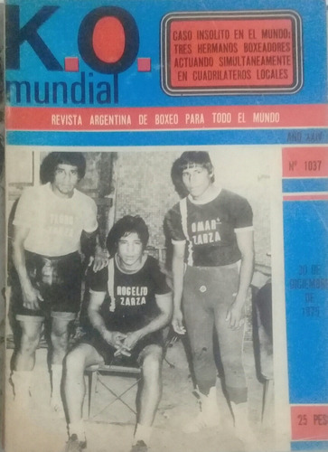 Revista Ko Mundia 1037 Los Hermanos Zarza ,monzon Vs Tonna