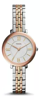 Reloj Fossil Es3847 Mujer Analogico Color de la malla Plateado/Rose/Dorado Color del bisel Rosê Color del fondo Blanco