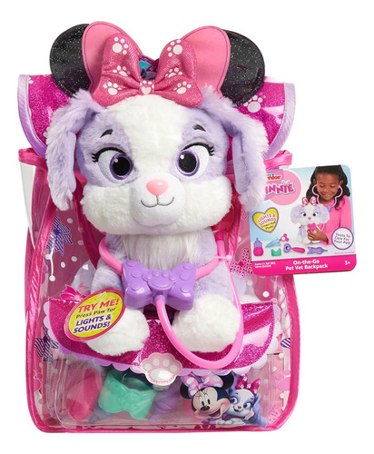 Disney Junior Minnie Mouse On-the-go Pet Vet Backpack Set, D