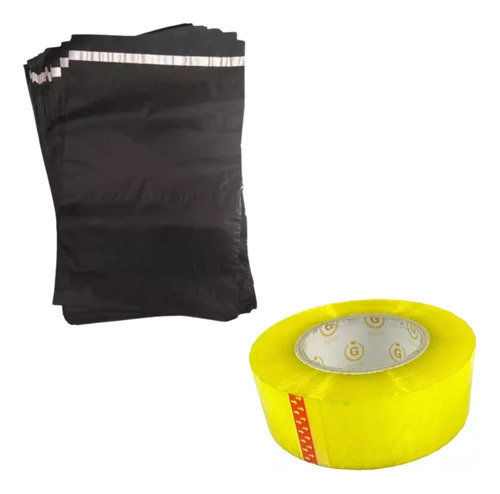  Bolsas Seguridad 20 X 30cm Lisas 100 Unidades + Cinta 500m