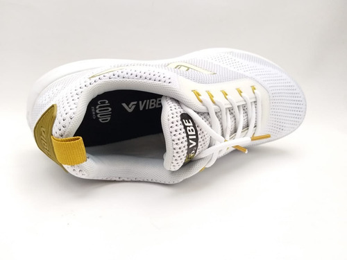 Tênis Vibe Shoes Prolific Branco Dourado Skate Promoção