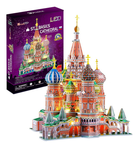 Rompecabezas 3d Cubicfun, St.basil's Cathedral Para Adultos