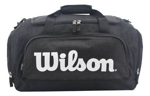 Bolso Deportivo Viaje Gimnasio Entrenamiento Wilson Casual Color Negro