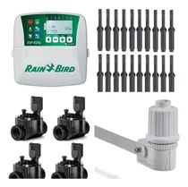 Comprar Combo Riego Rain Bird Programador 4 Válvulas Toberas Sensor