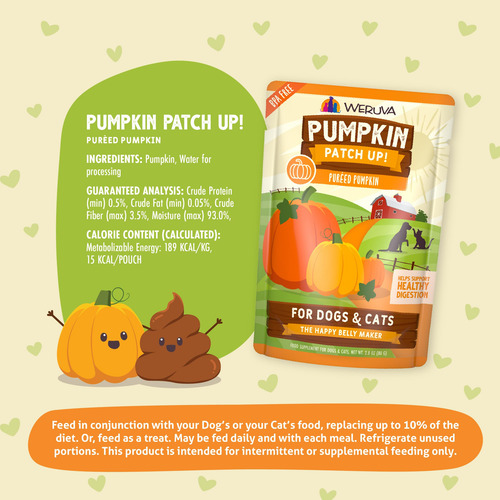 Weruva Pumpkin Patch Up Suplemento Puré De Calabaza 2.80 Oz