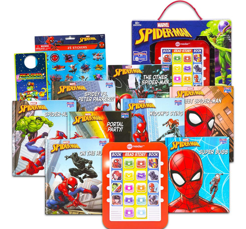 Lector Electrónico Marvel Spiderman, Pack De 8 Unidades