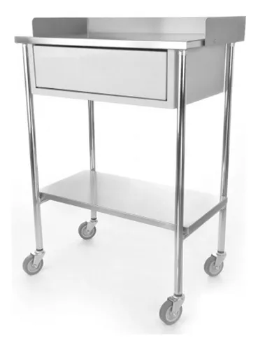 comprar Mesa Pasteur Con Cajon Rodable Uso Rudo Envío Gratis