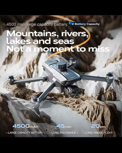 Dron Plegable Doble Cámara 8k Wifi Control Filmmaker Yi6 Max Gris