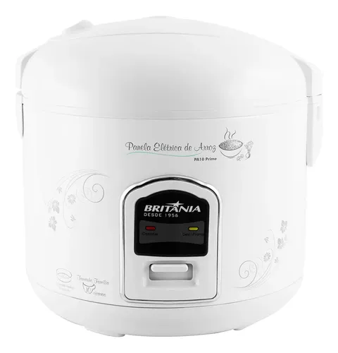 Panela Elétrica De Arroz ​Britânia Pa10 Prime 700w Branca Frequência 0 Branco 127v