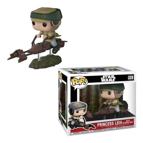 Funko Pop Deluxe: Leia En Speeder Bike De Colección Vinilo F