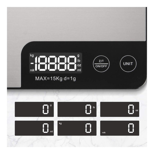 Escala De Cocina Amiloe Max 33lb Con Longitud De Medida (8 Y