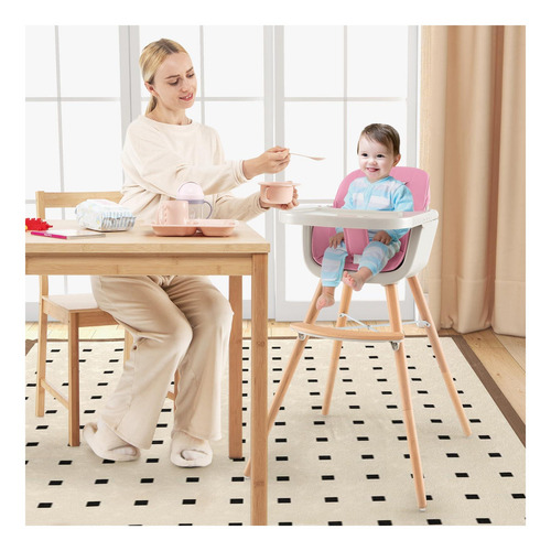 Silla Alta De Miel Joy, Silla De Madera De Comer Y Cultivar