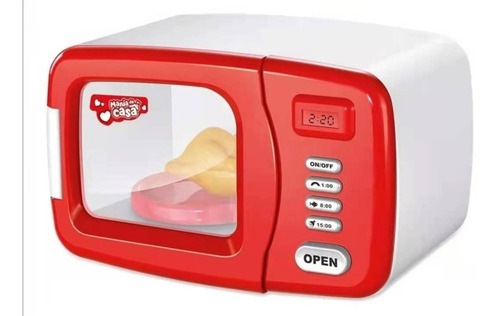 Forno Microondas Infantil Com Som E Luz - Giratório Dm Toys
