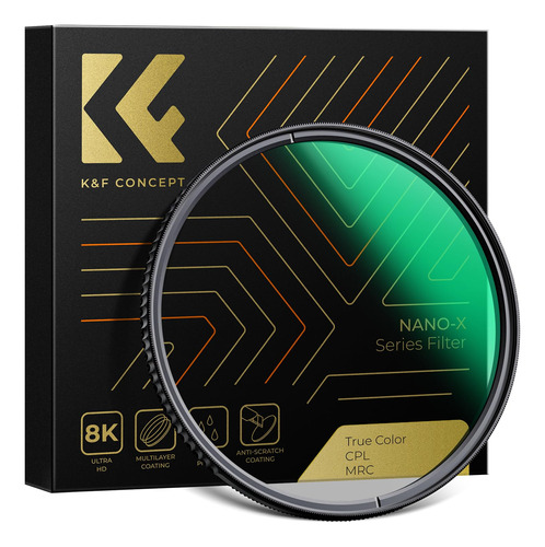 K&f Concept Filtro Polarizador De Color Verdadero De 2.638 I