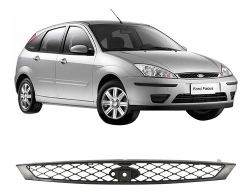 Grade Frontal Radiador Focus Hatch E Sedan 2003 A 2008 Preta