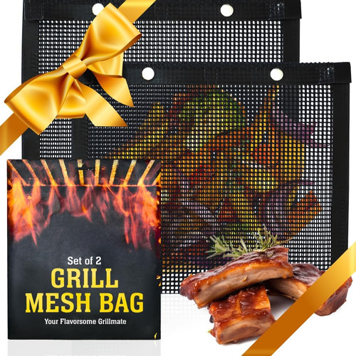 Bolsas Reutilizables Antiadherentes De Malla Para Barbacoa, 