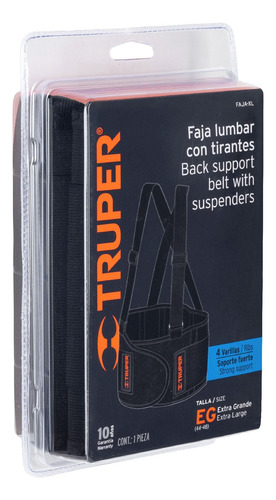 Faja Tirantes Ajustables Talla Extra Grande - 10954 - Truper