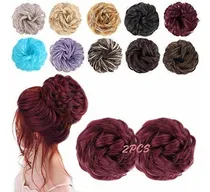 Comprar Morica 2pcs Mezquino Pelo Extensiones Bun Curly F8pzt
