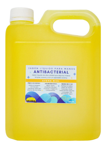 Jabon Liquido Para Manos Antibacterial  Avena Miel*2.000ml