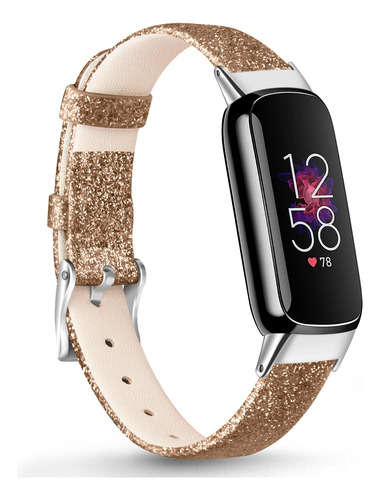 Vancle Correa De Cuero Compatible Con Fitbit Luxe Band, Cor.