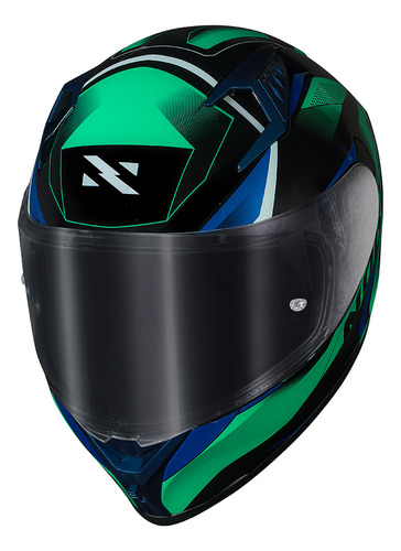 Capacete Masculino Norisk Flow Pulse Verde E Azul Lançamento