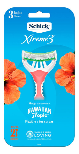 Maquina De Afeitar Schick Xtreme 3 Hawaiian Tropic X2und