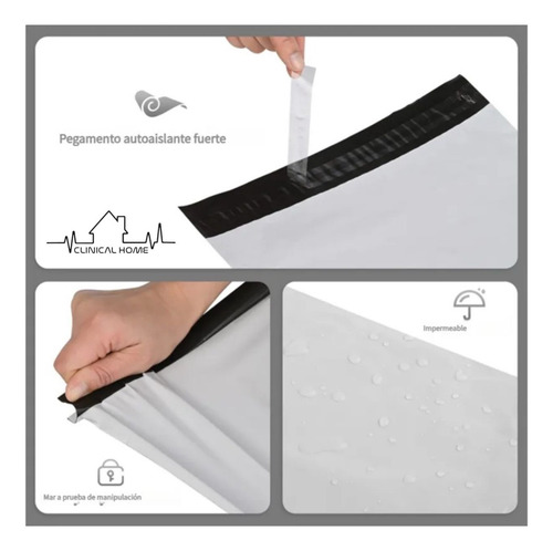 100 Bolsas Sobres 17x30 Para Envío Paquetería Autoadhesiva Gris