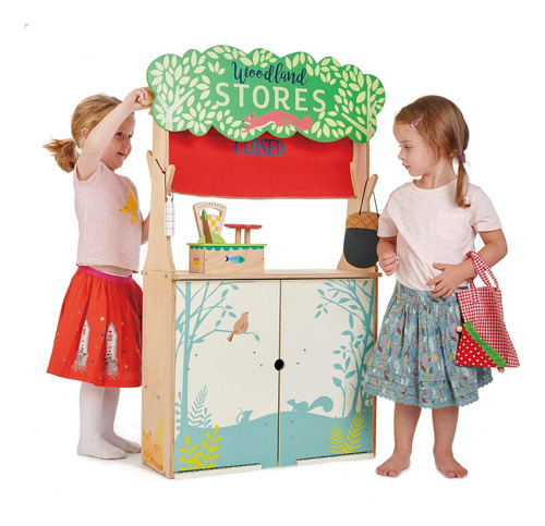 Tender Leaf Toys Woodland Store And Puppet Theater - Comesti