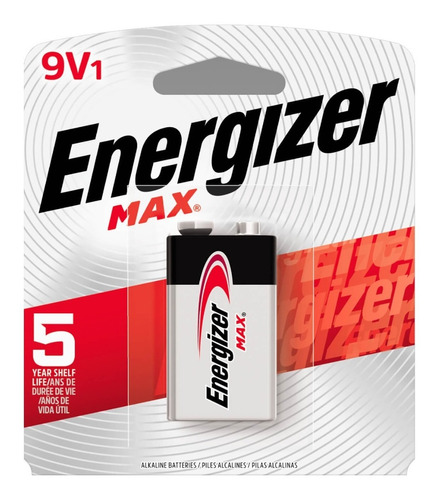 Pila Alcalina Energizer Bateria 9v Max Blister 522
