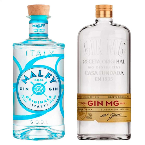 Gin Malfy Original Destilado + Gin Mg London Dry Importado