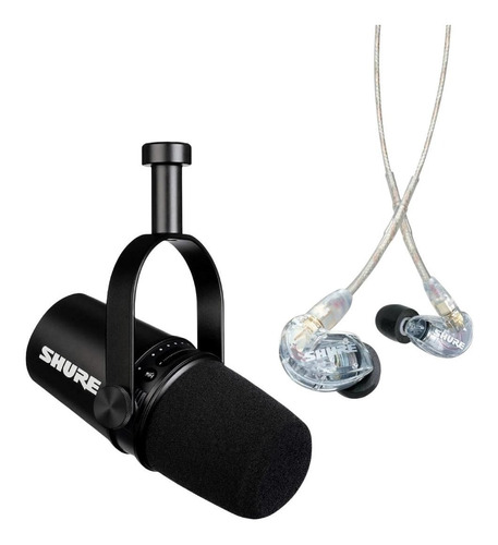 Kit De Grabación Shure Mv7 + Se215-cl Profesional Podcast