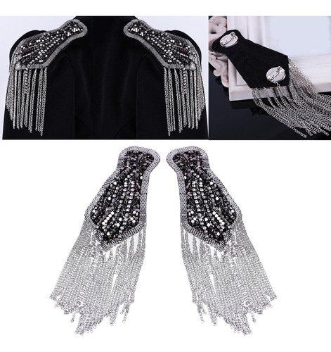 Broches De Diamantes De Imitación De Metal Con Charretera