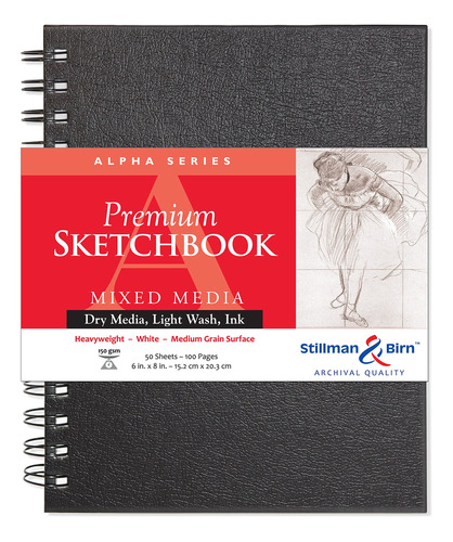 Stillman & Birn Alpha Series Wirebound Sketchbook, 6  X 8 , 