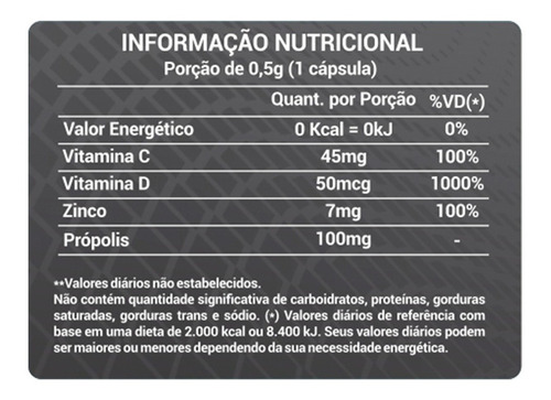 Imuno Pro+ 500mg - 60cáps - Imunidade Natunéctar Sabor Imuno Pro