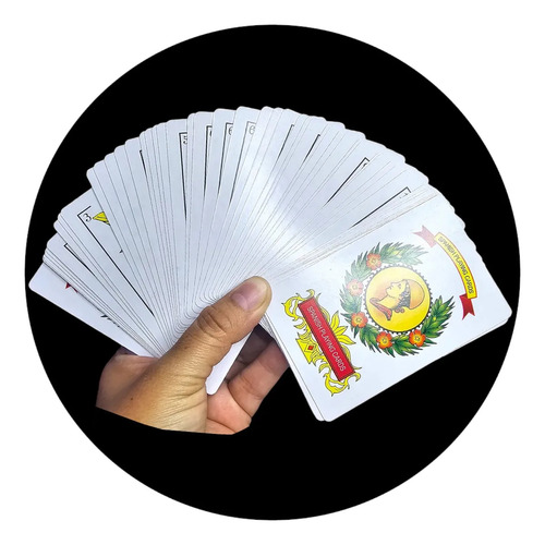 Juego De Cartas Mazo Baraja Española Encerada Economica 3pz Rojo Naipes Español